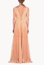 Rhombus Georgette Pleatted Dress