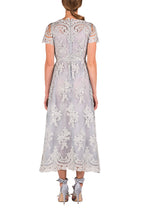 Abito midi in pizzo floreale