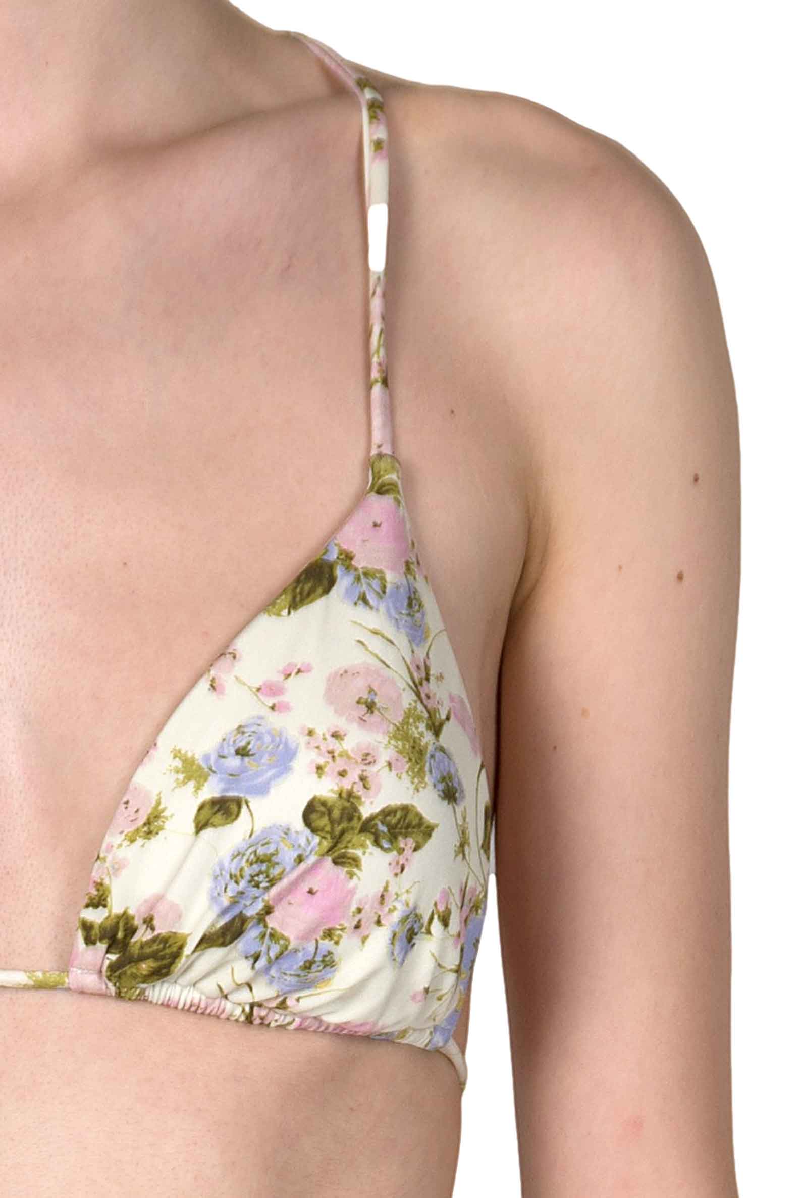 Bikini triangolo e slip Blooming Roses double face