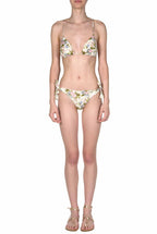 Bikini triangolo e slip Blooming Roses double face