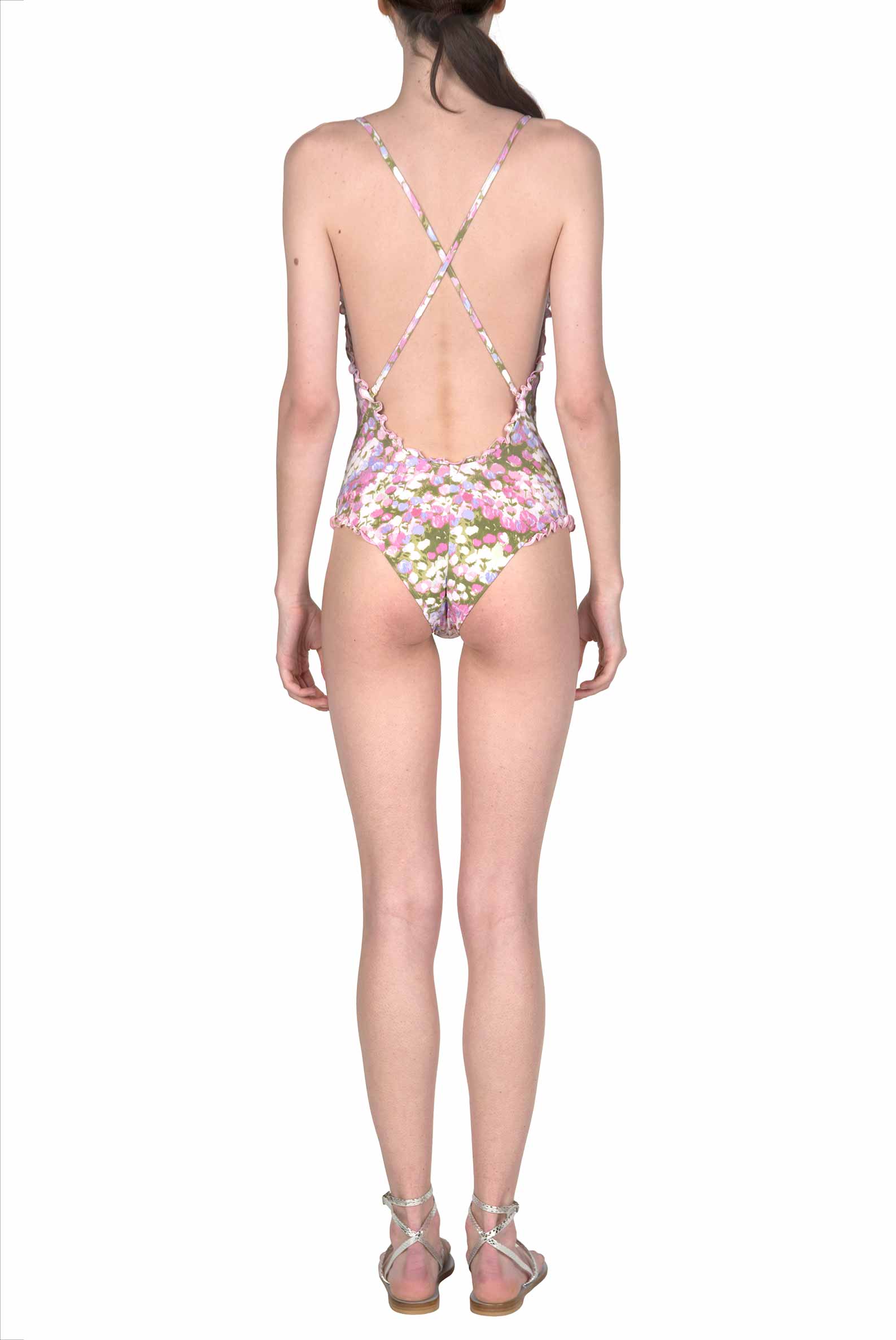 Costume intero rosa Monet