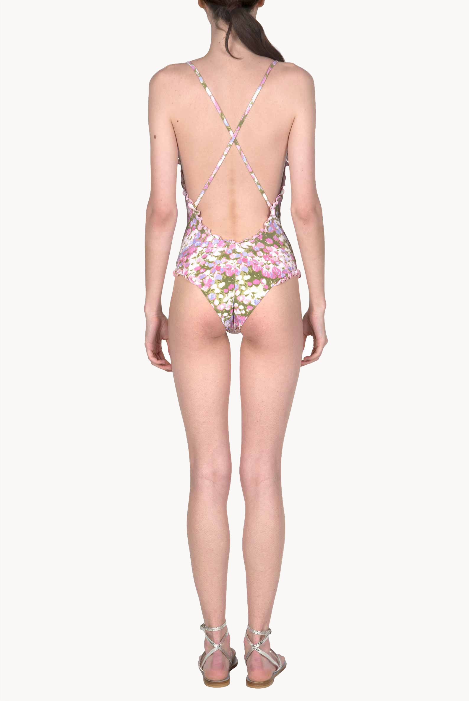 One Piece Pink Monet Swimsuit