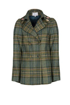 Cappotto Peacoat in Lana Vergine a Quadri