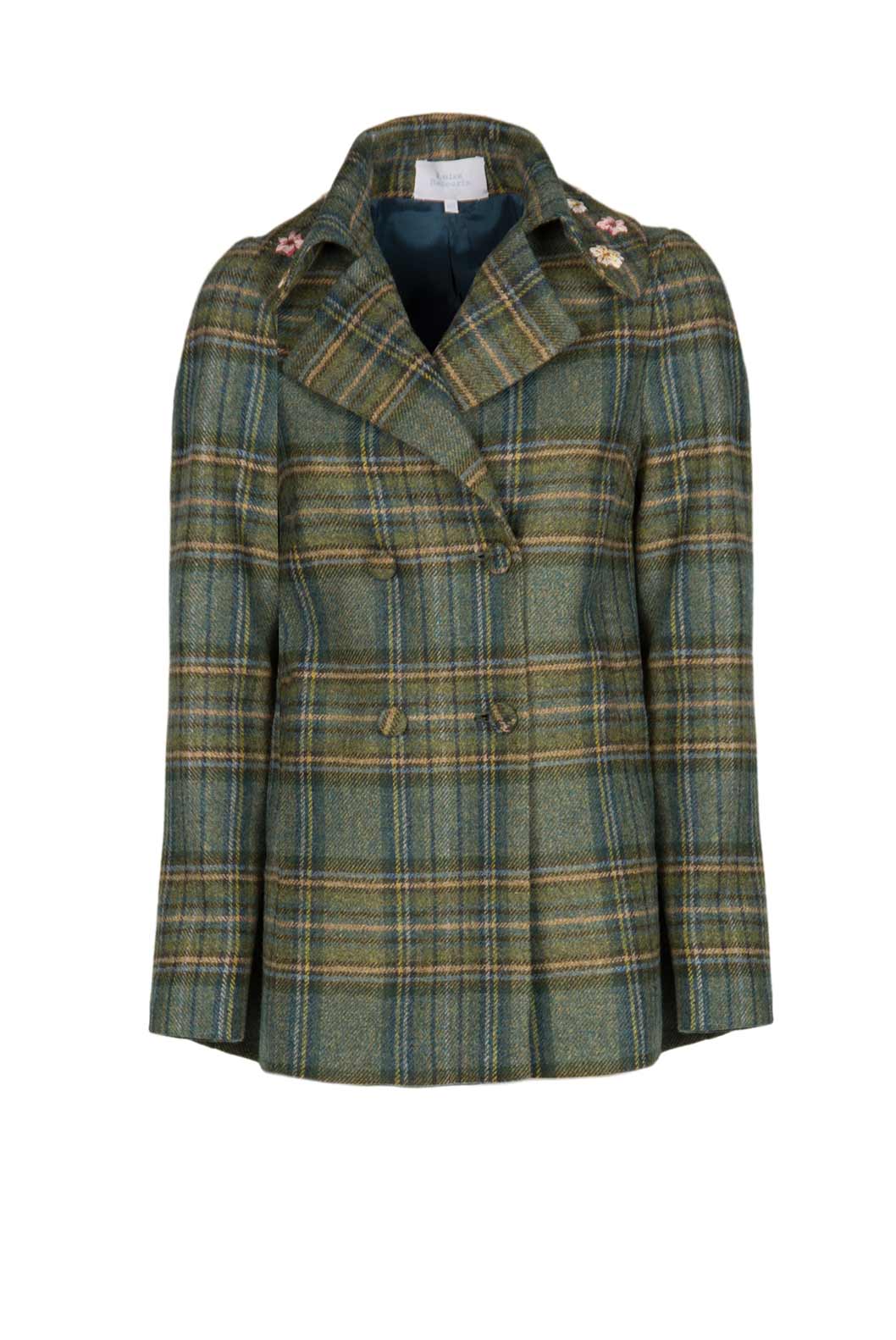 Cappotto Peacoat in Lana Vergine a Quadri