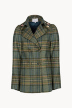 Plaid Virgin Wool Peacoat