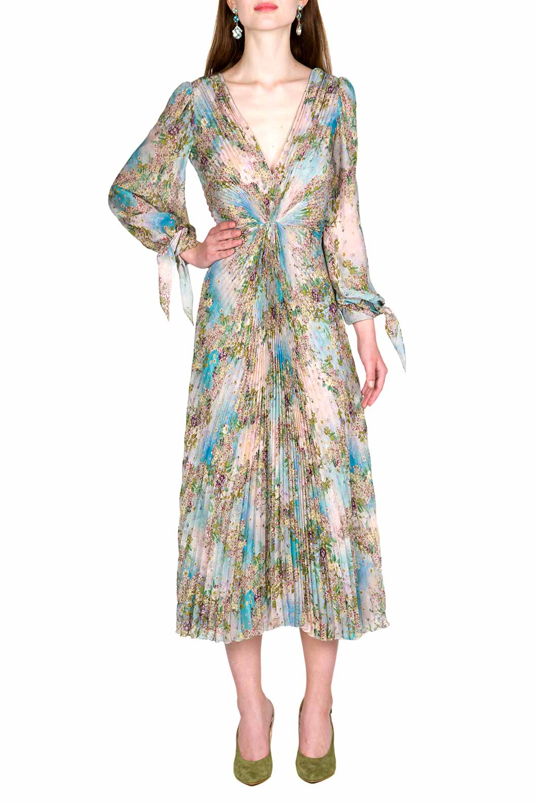 Floral Print Chiffon Dress