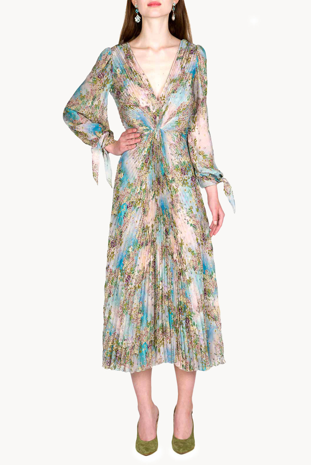 Floral Print Chiffon Dress
