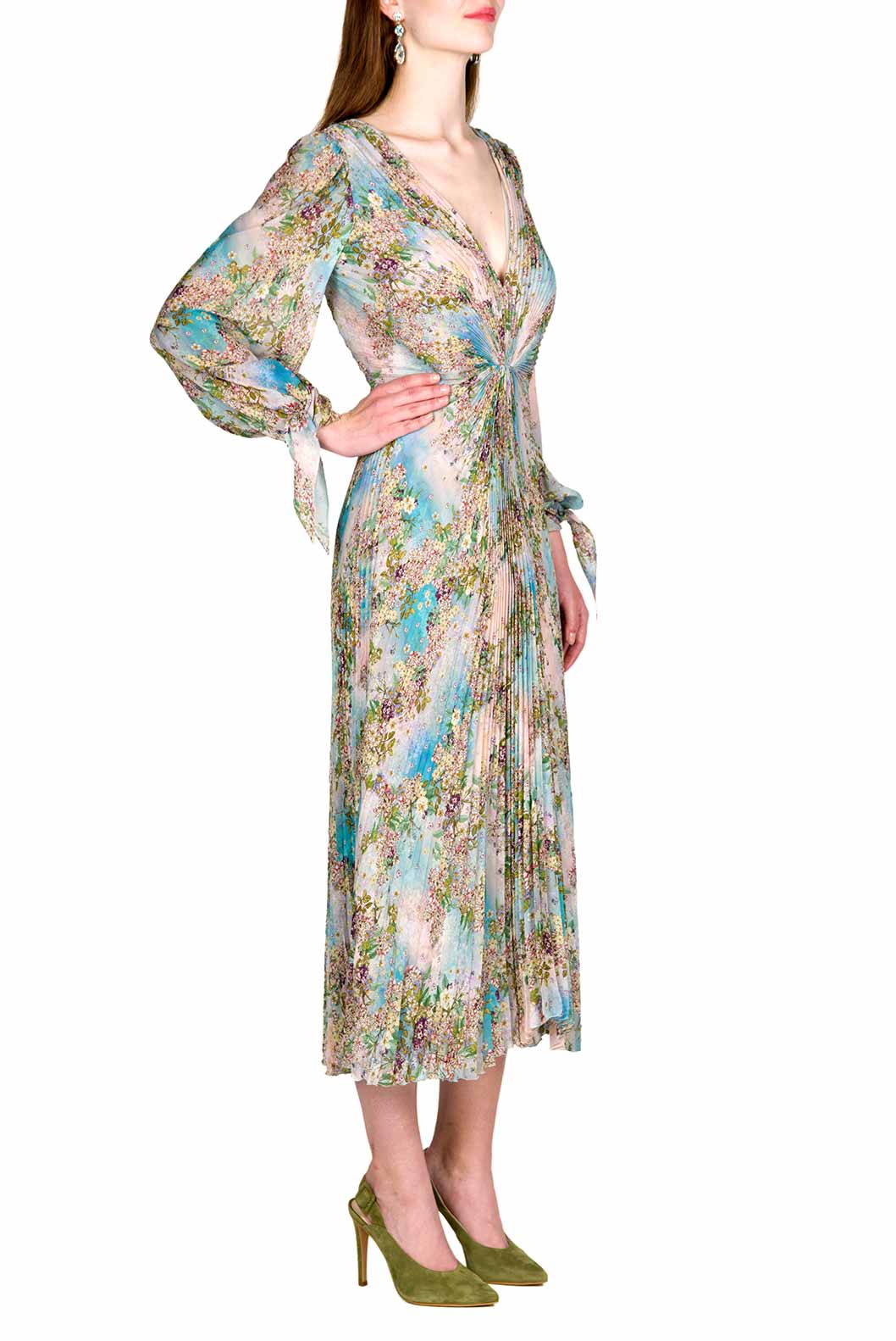 Floral Print Chiffon Dress