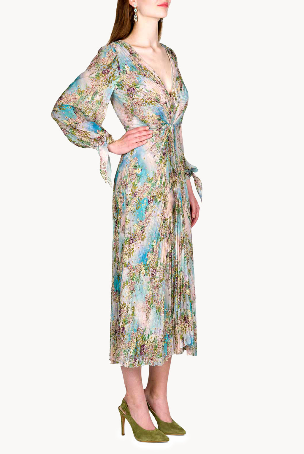 Floral Print Chiffon Dress