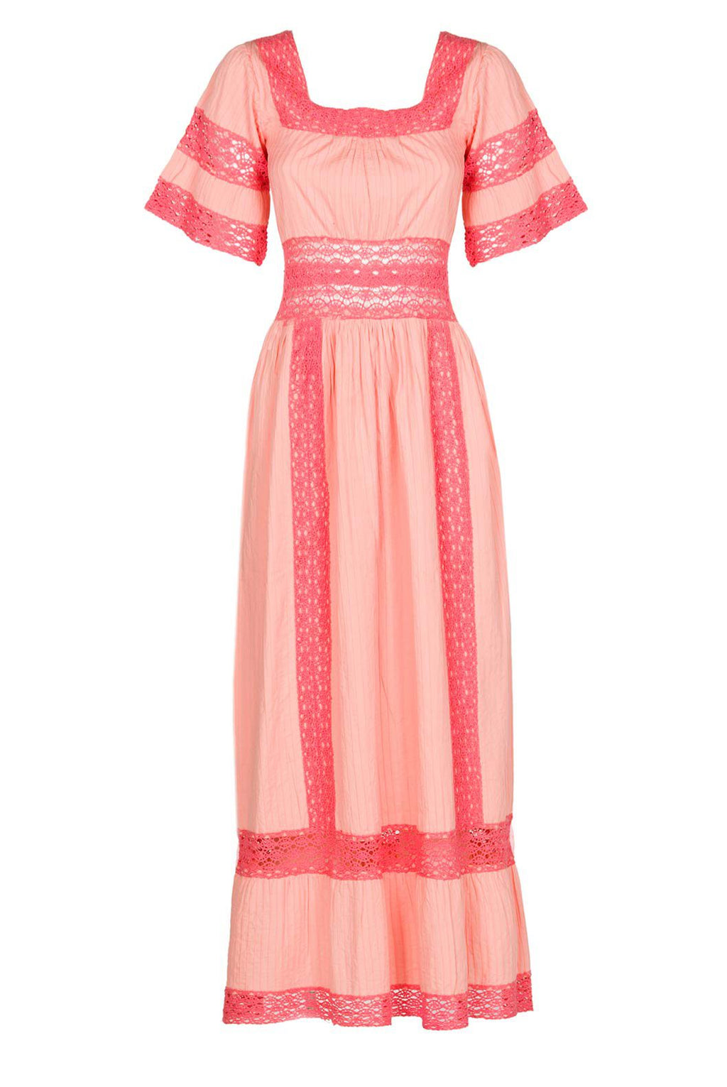 Vestito con inserti all'uncinetto