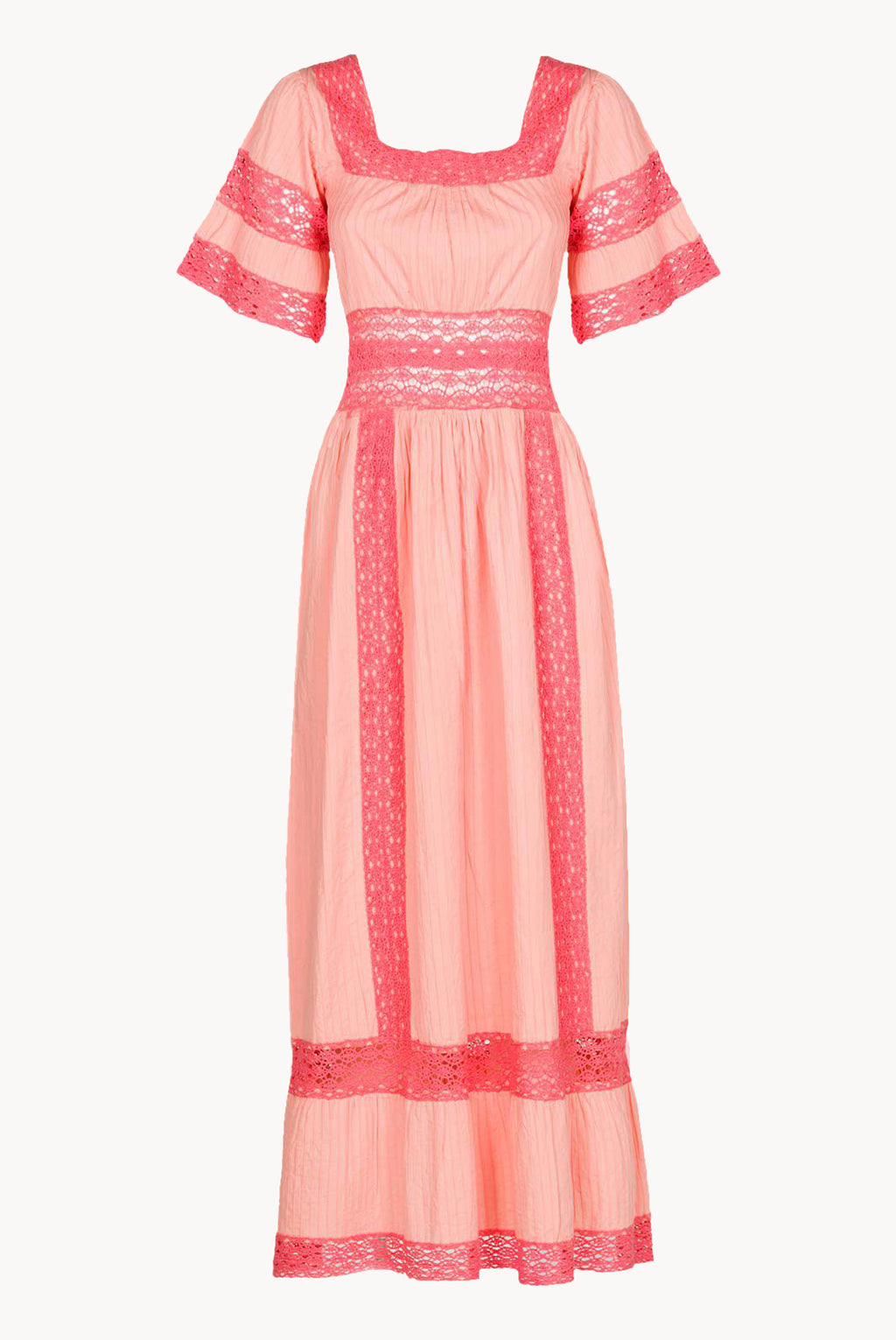 Vestito con inserti all'uncinetto