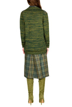 Cardigan in Heather con Pannelli a Quadri