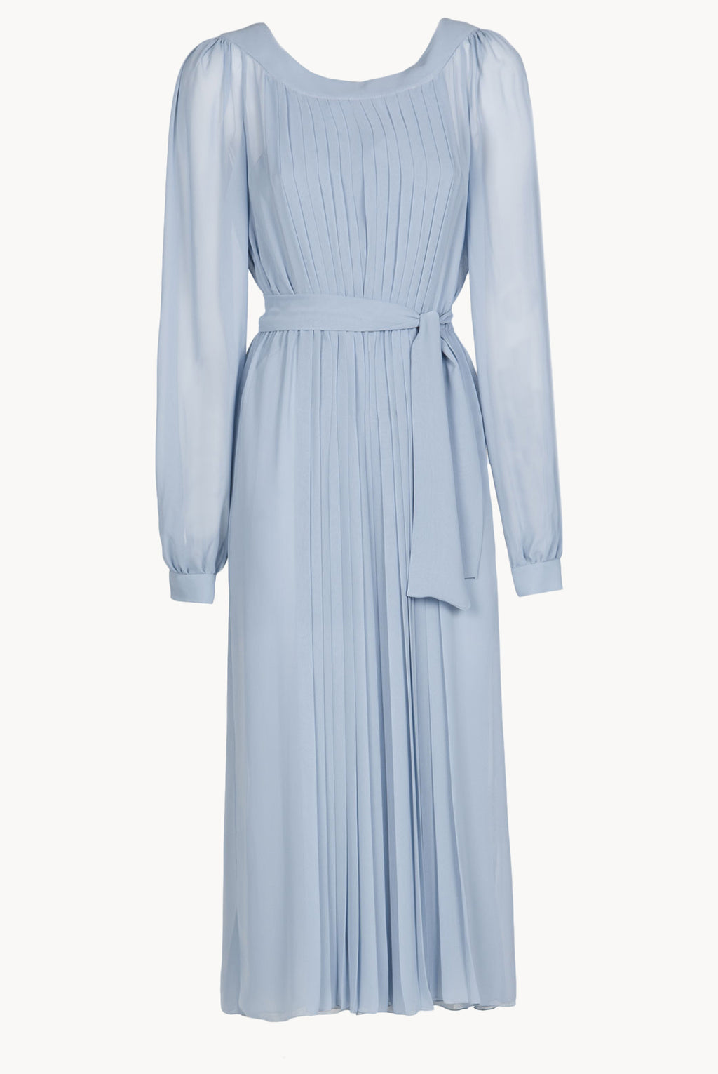 Vestito Plissettato in Chiffon
