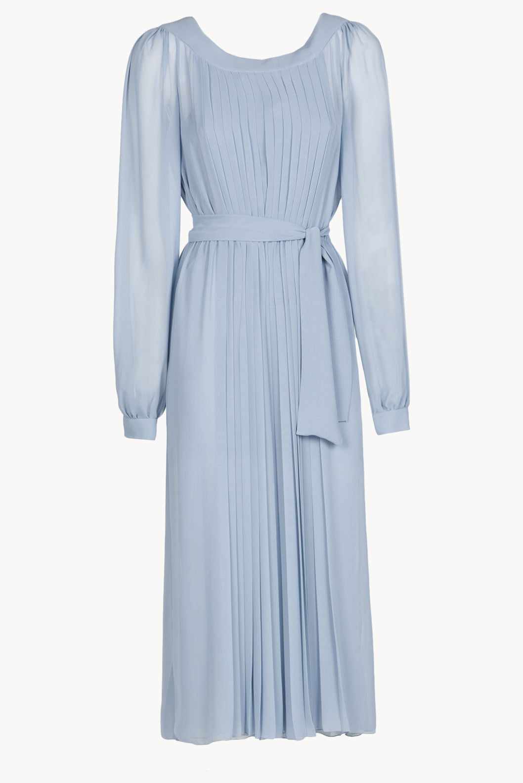 Vestito Plissettato in Chiffon