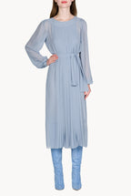 Vestito Plissettato in Chiffon
