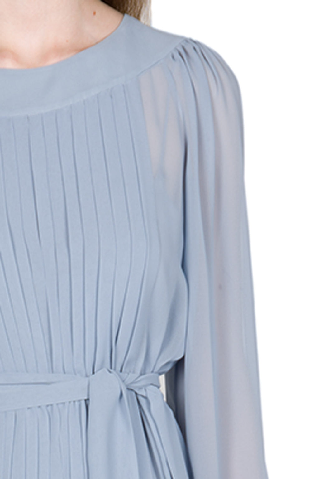 Vestito Plissettato in Chiffon