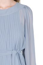 Vestito Plissettato in Chiffon
