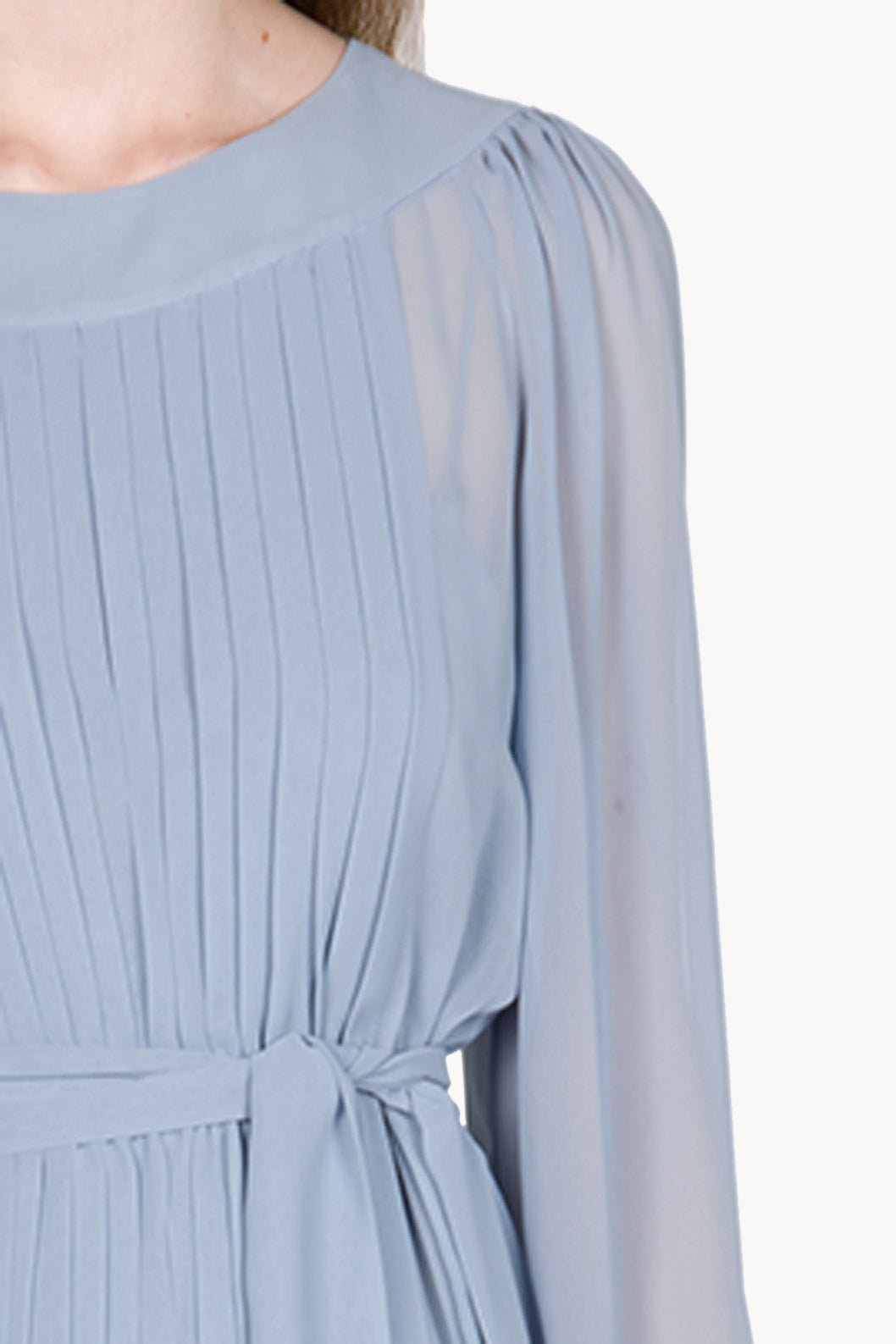 Vestito Plissettato in Chiffon