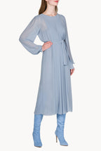 Vestito Plissettato in Chiffon