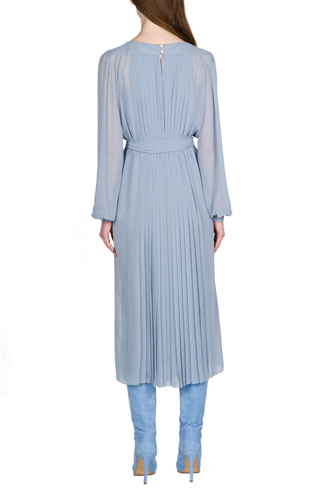 Vestito Plissettato in Chiffon