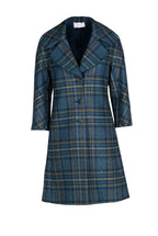Cappotto Peacoat in Lana Vergine a Quadri