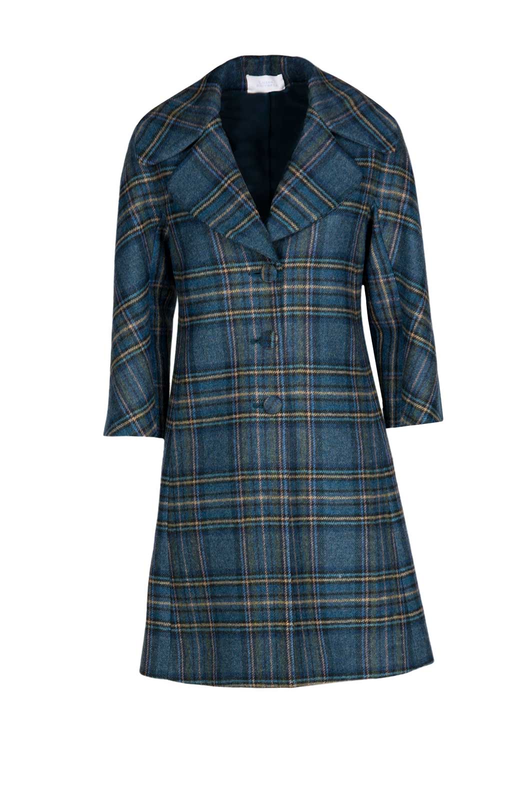 Cappotto Peacoat in Lana Vergine a Quadri