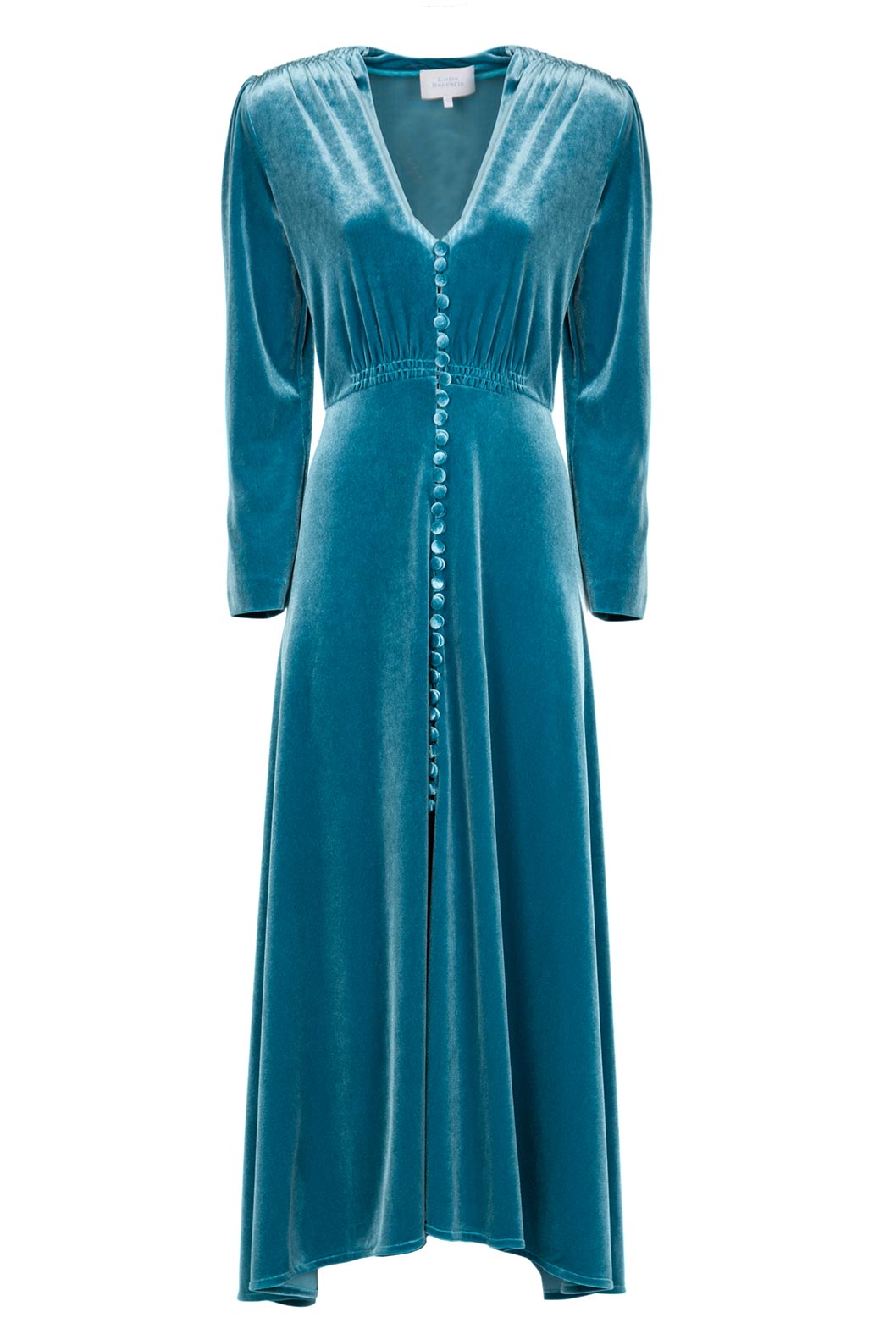 Vestito Midi Bottoncino in Velluto