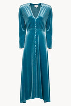 Velvet Midi Bottoncino Dress