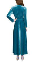 Vestito Midi Bottoncino in Velluto