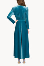 Velvet Midi Bottoncino Dress