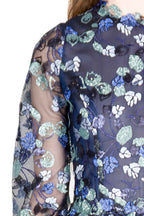 Abito in Tulle Decorato con Paillettes