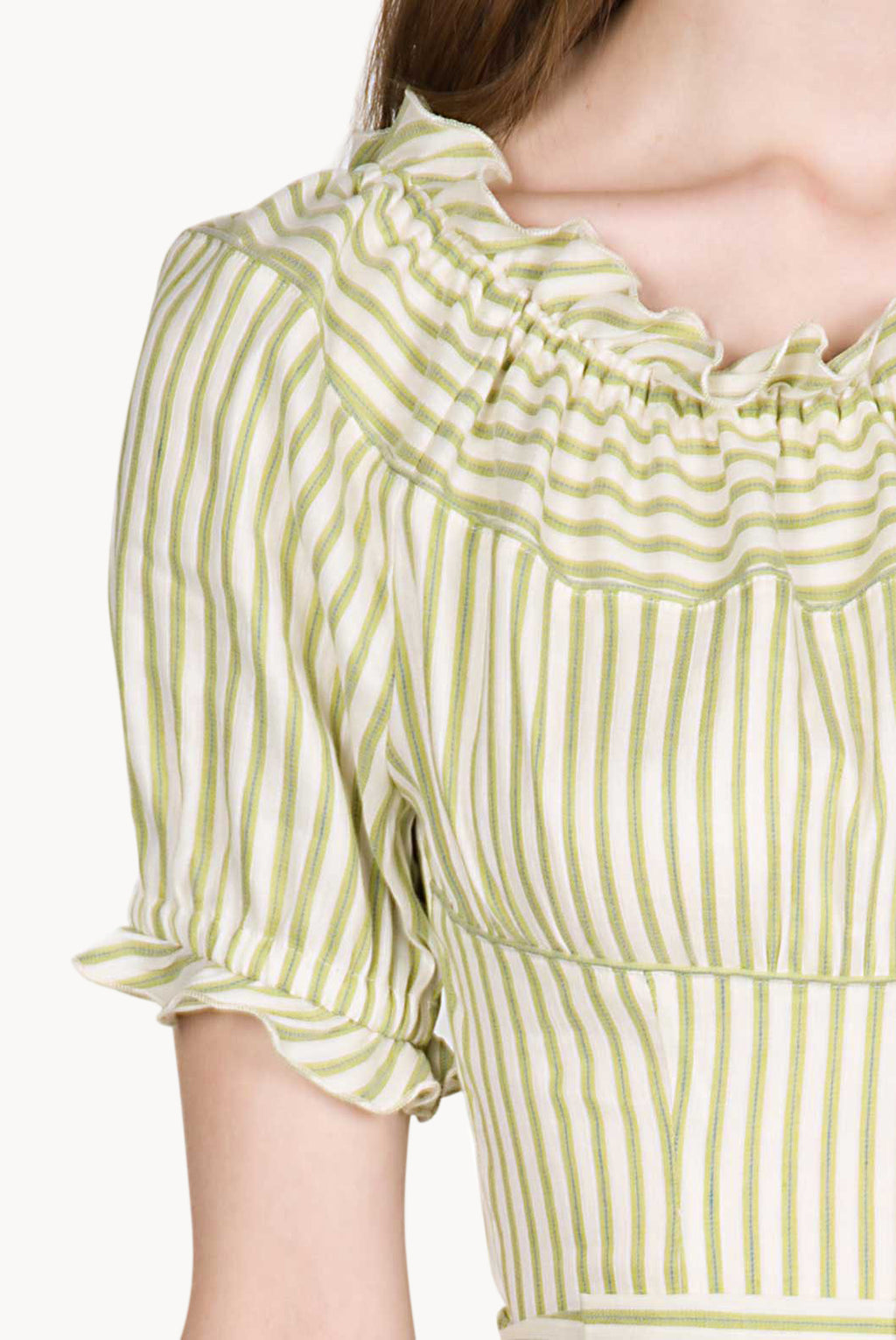 Off The Shoulder Cotton Blend Midi Dress