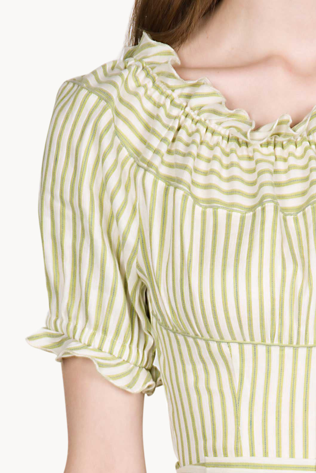 Off The Shoulder Cotton Blend Midi Dress