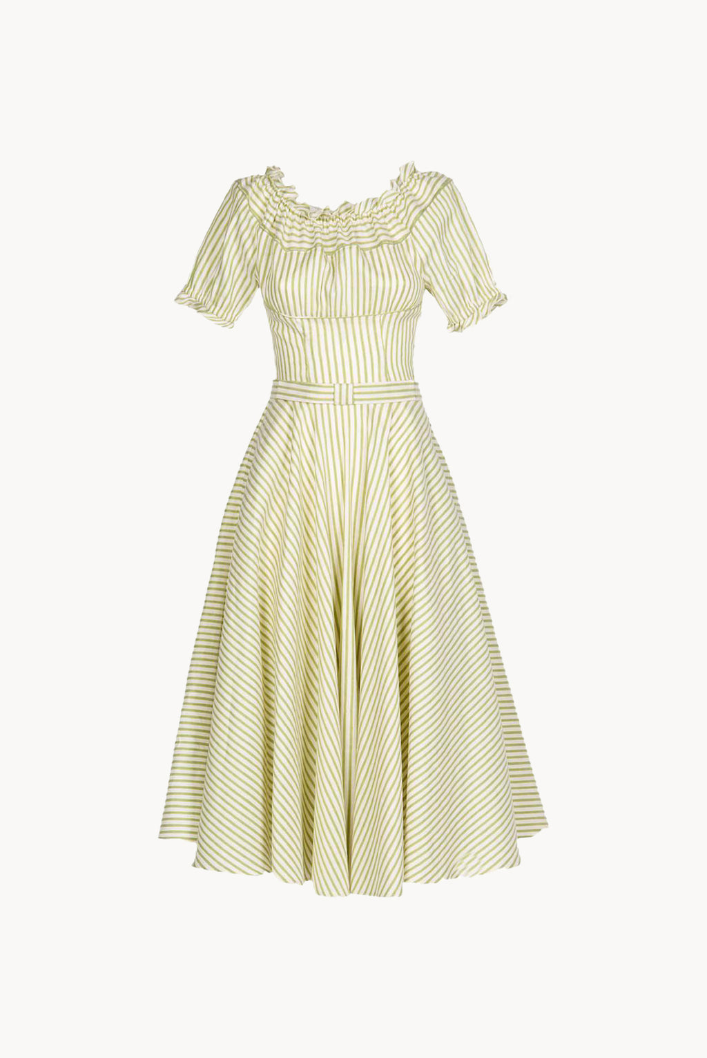 Off The Shoulder Cotton Blend Midi Dress