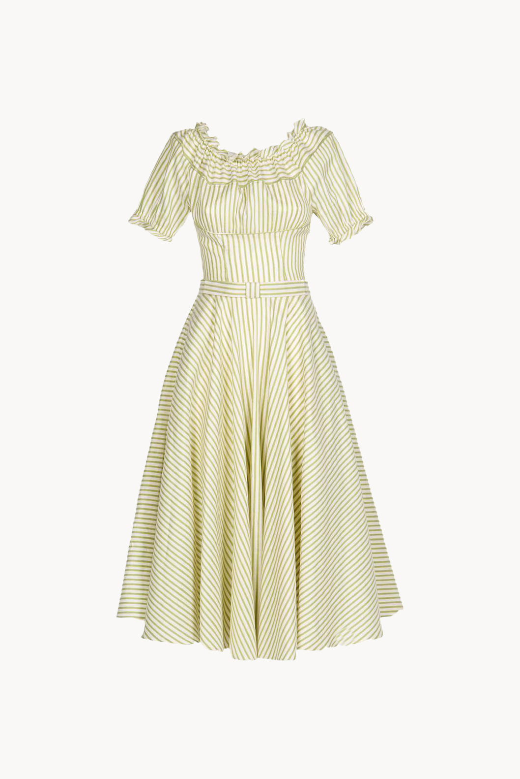 Off The Shoulder Cotton Blend Midi Dress