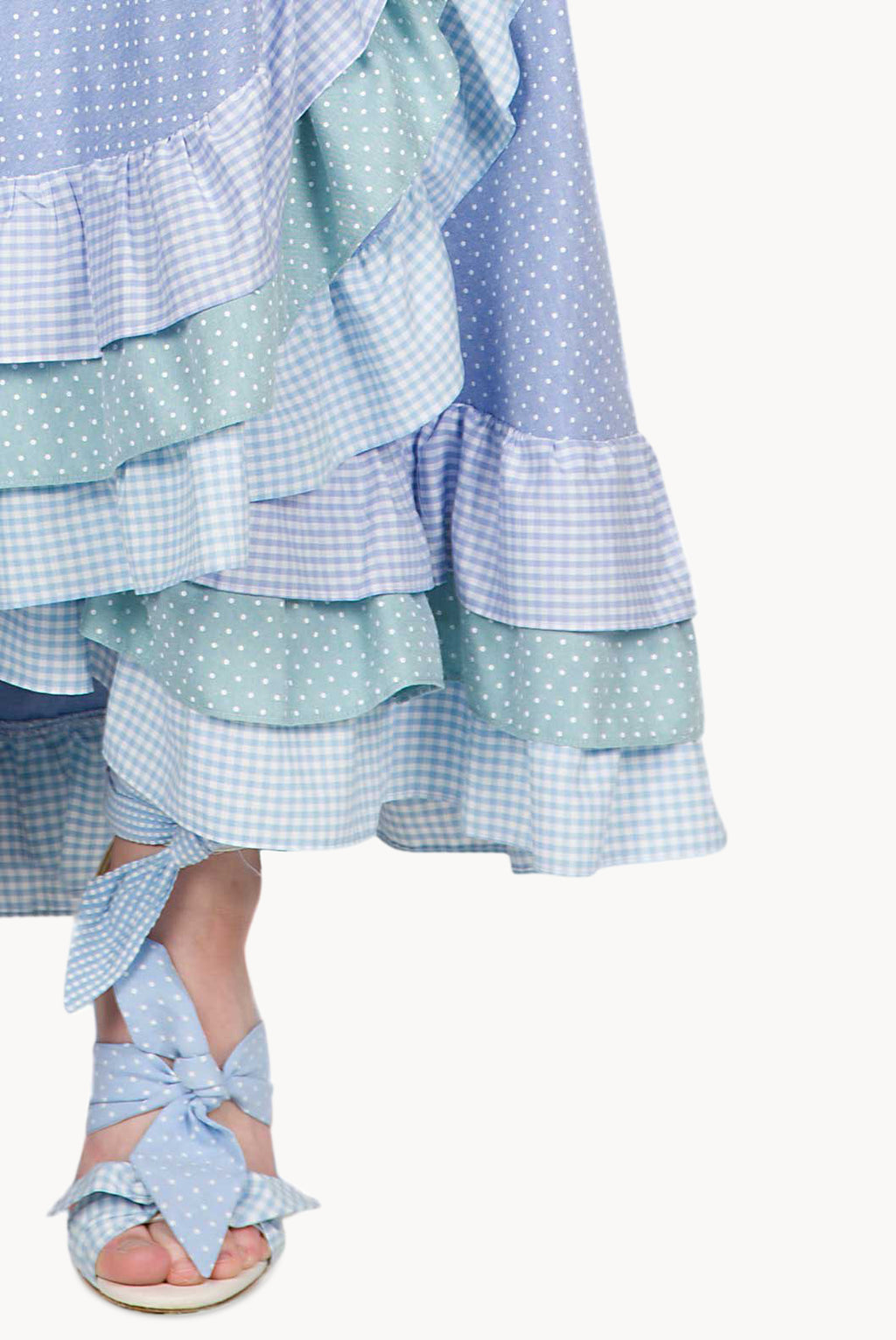 Polka Dots Cotton Wrap Skirt