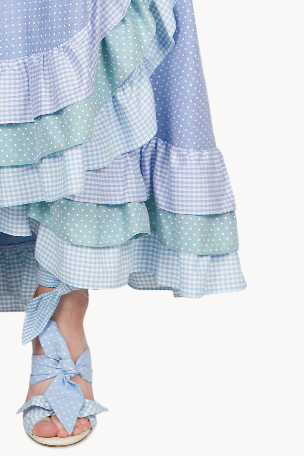 Polka Dots Cotton Wrap Skirt