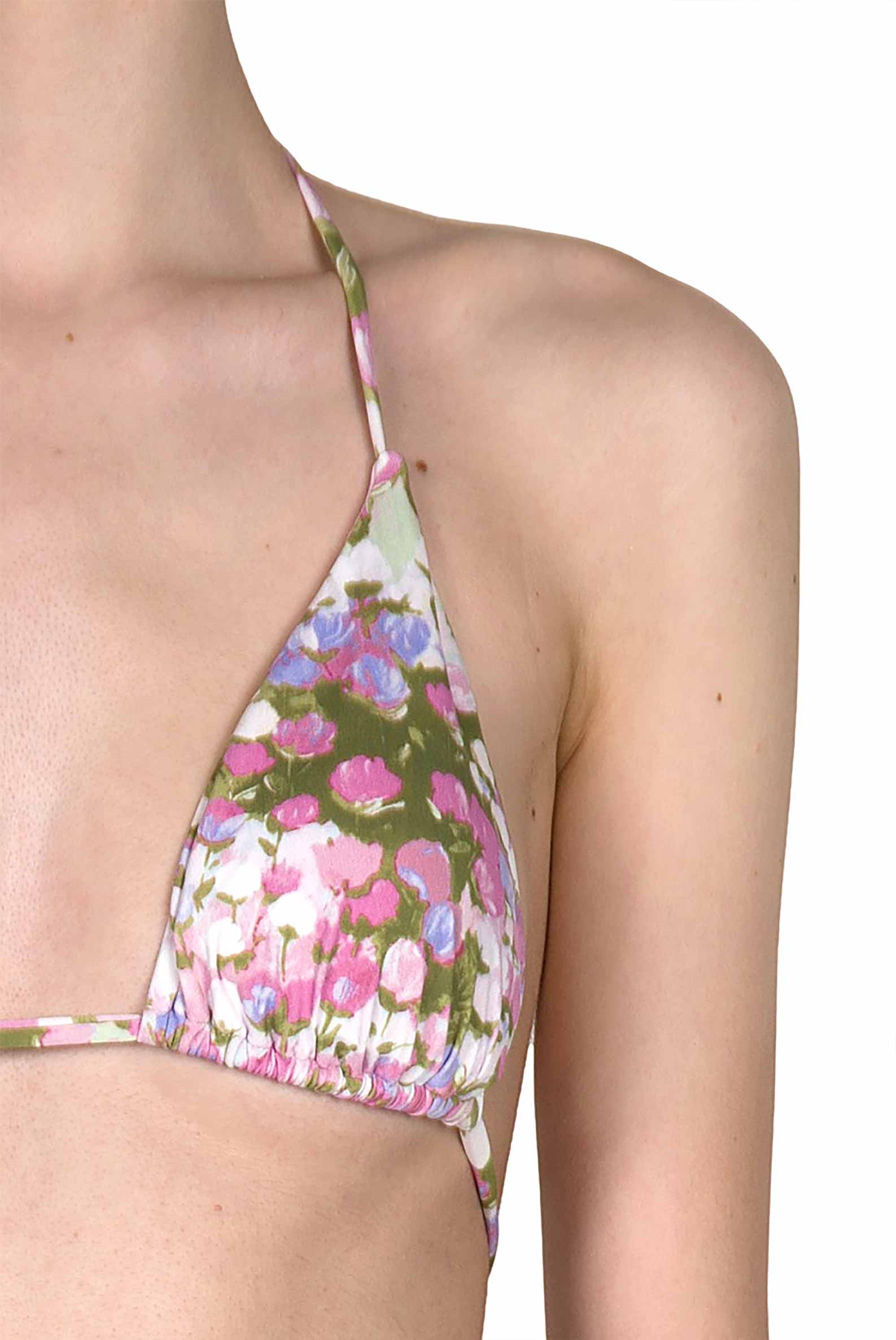 Bikini triangolo e slip rosa Monet