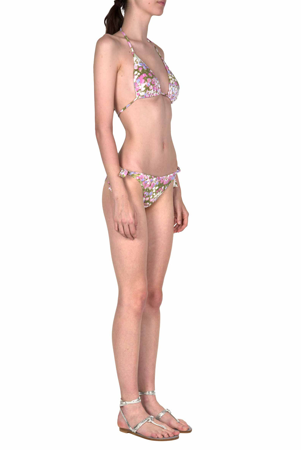Bikini triangolo e slip rosa Monet