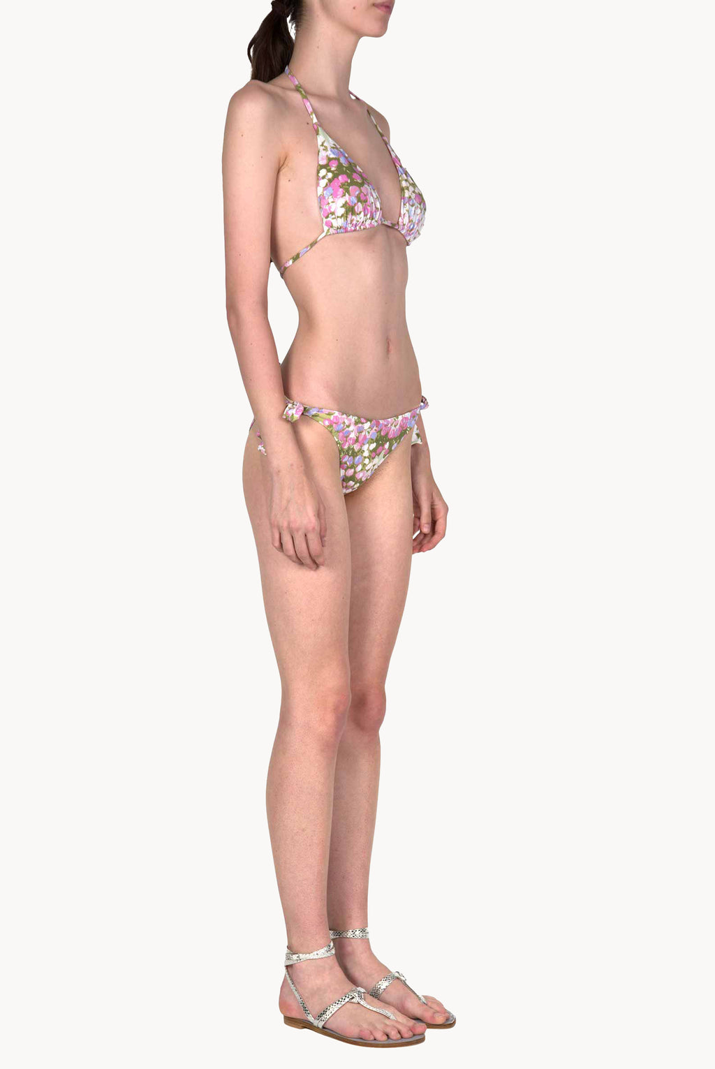 Bikini triangolo e slip rosa Monet