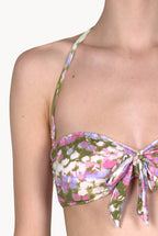 Band And High Waist Slip Bikini Pink Monet