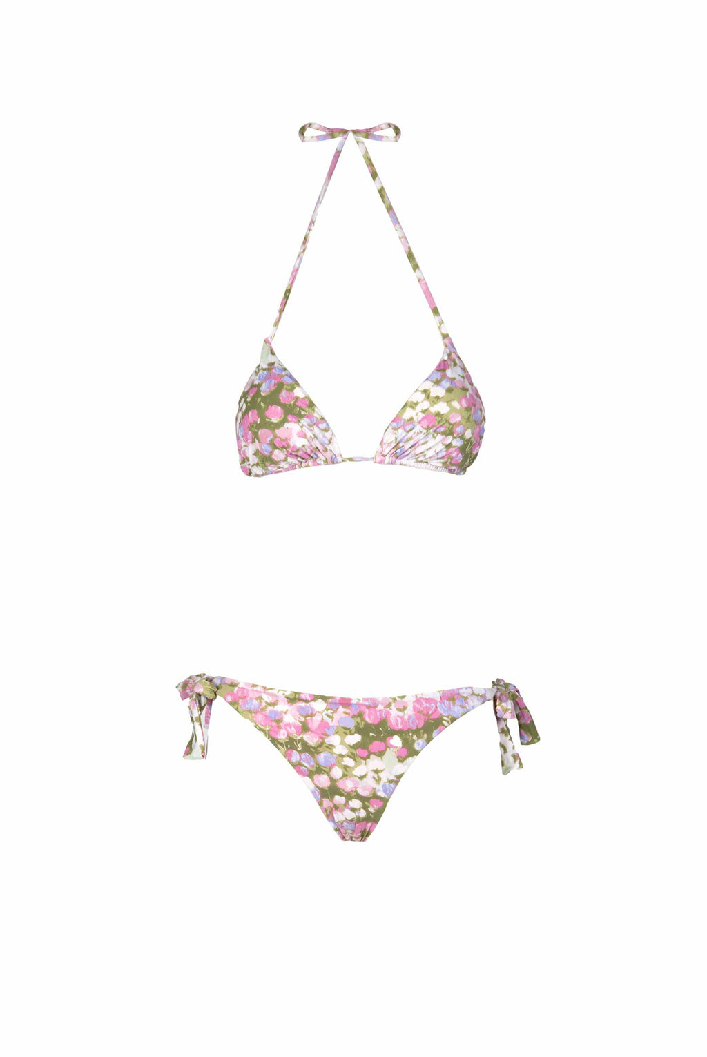 Bikini triangolo e slip rosa Monet
