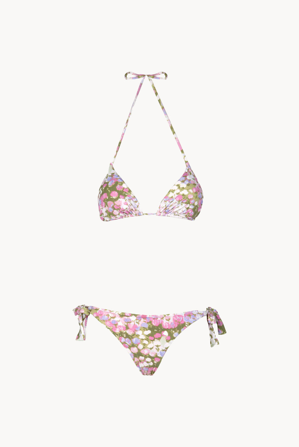 Bikini triangolo e slip rosa Monet