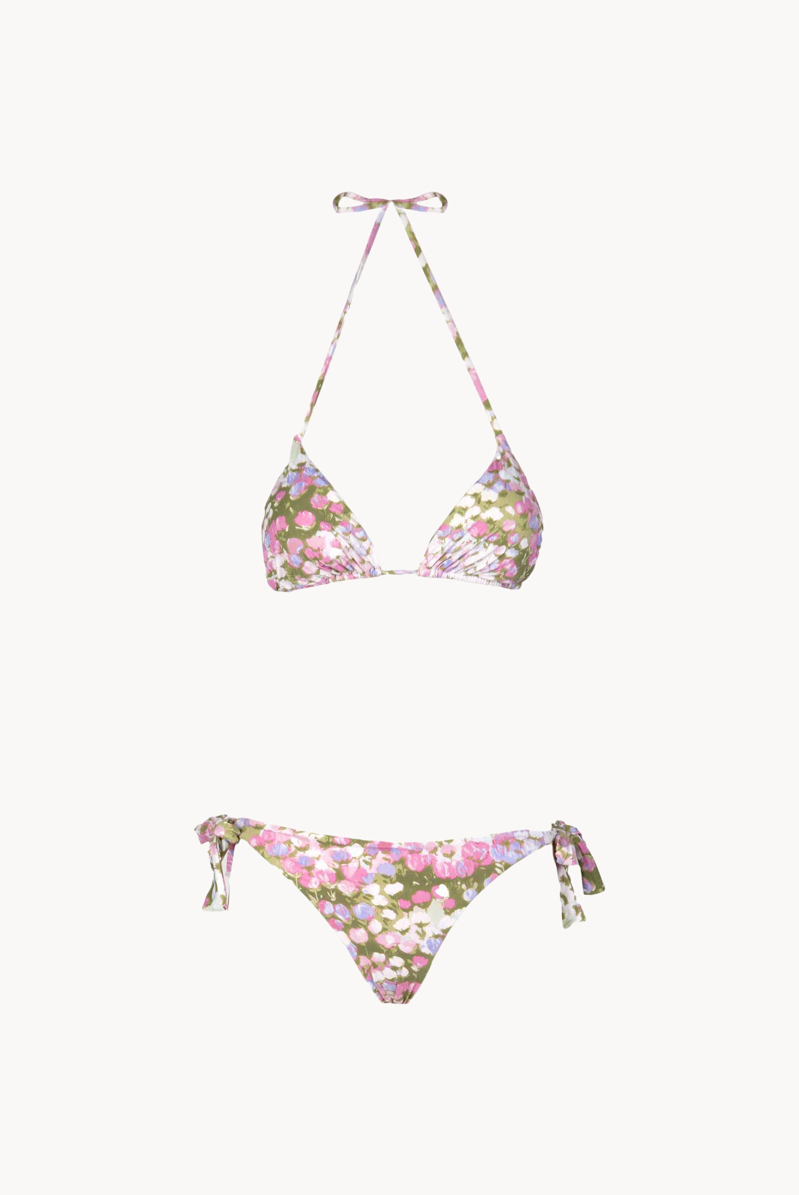 Bikini triangolo e slip rosa Monet