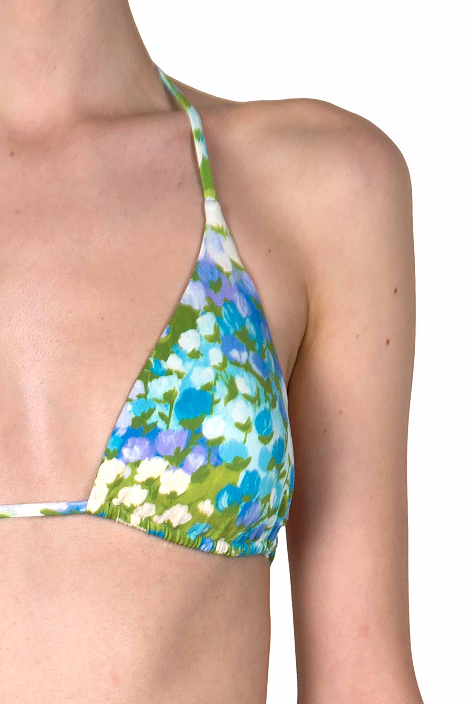Bikini triangolo e slip blu Monet