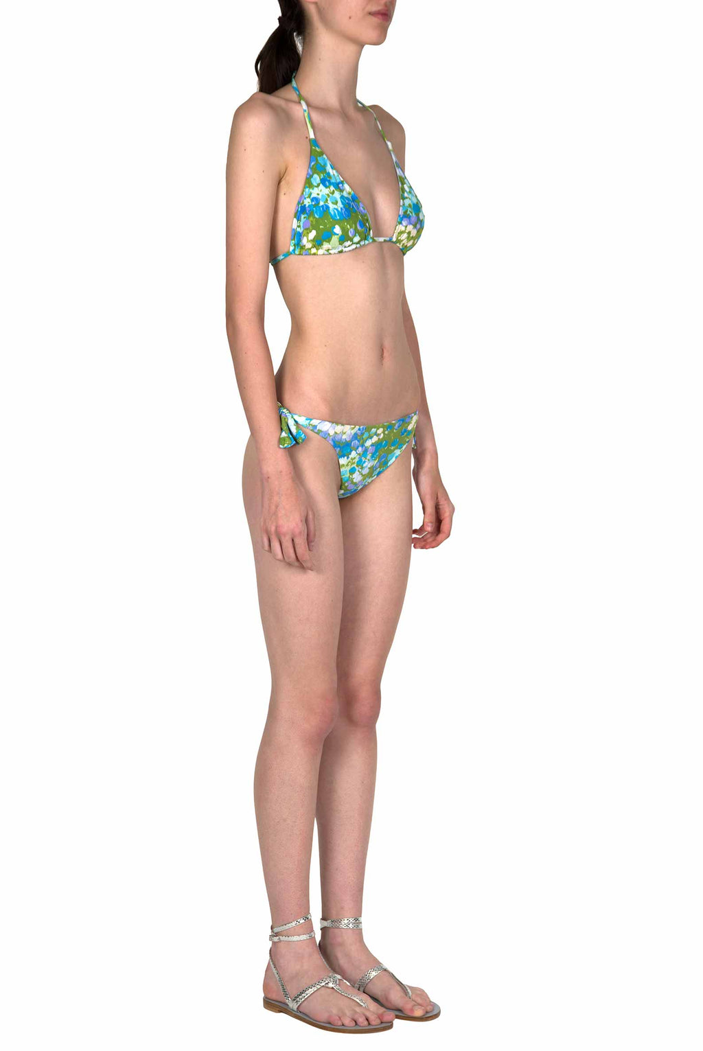 Bikini triangolo e slip blu Monet
