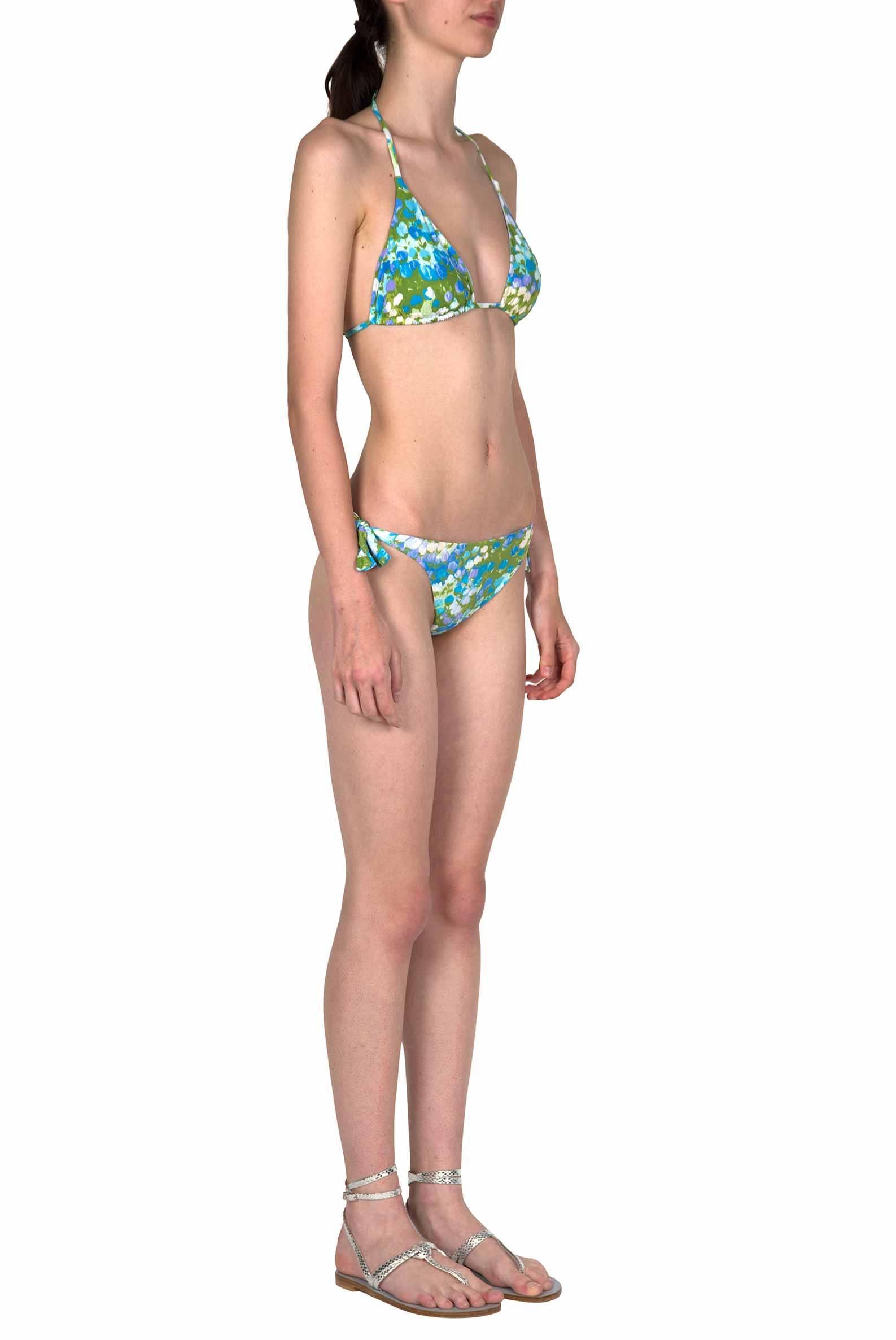 Bikini triangolo e slip blu Monet