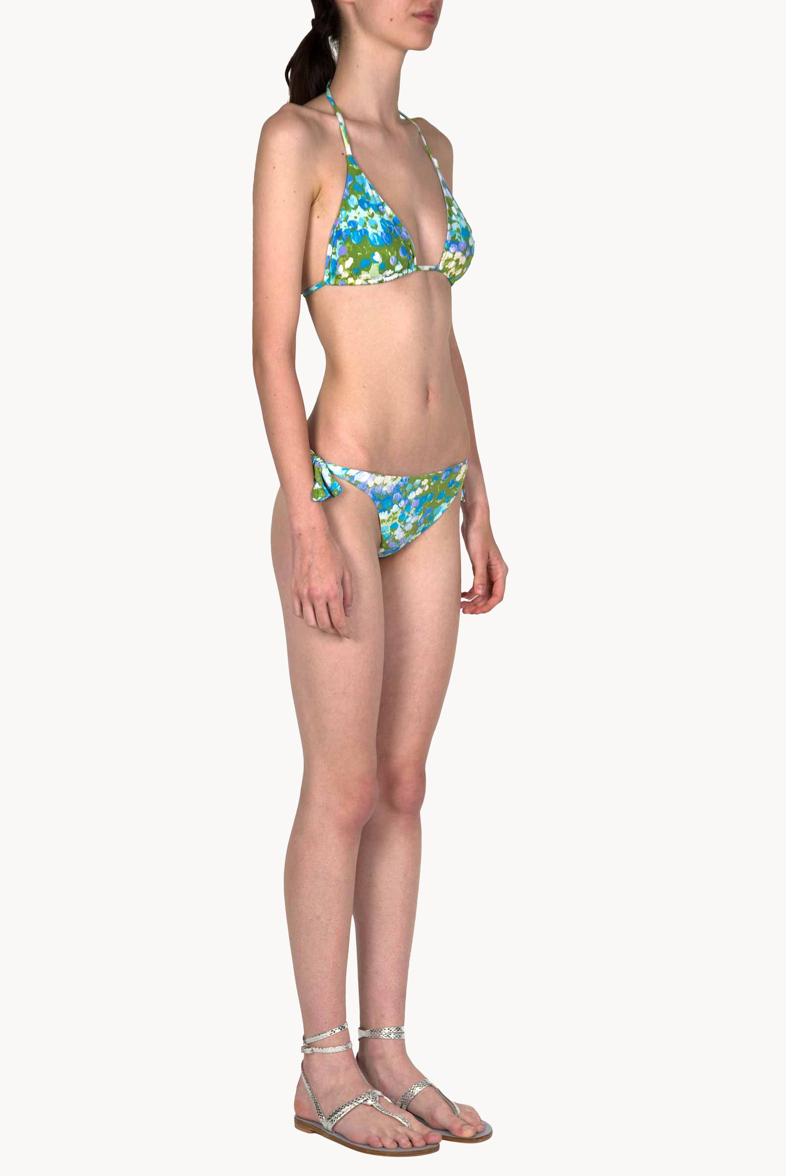 Triangle And Slip Bikini Blue Monet