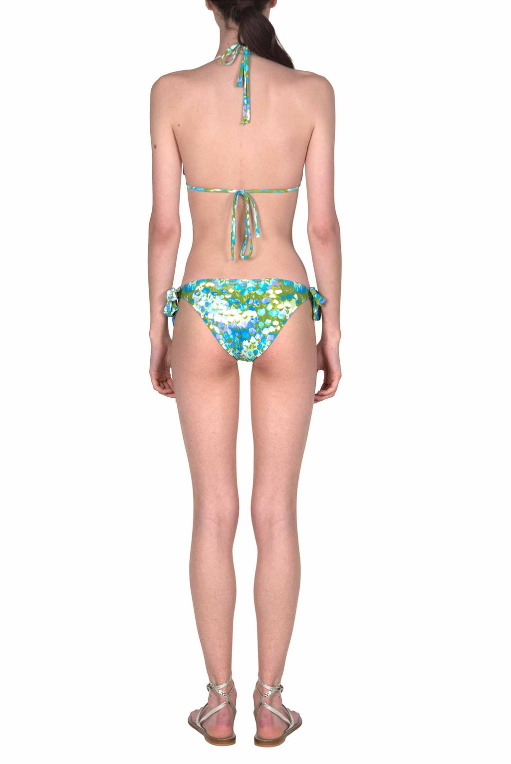Bikini triangolo e slip blu Monet