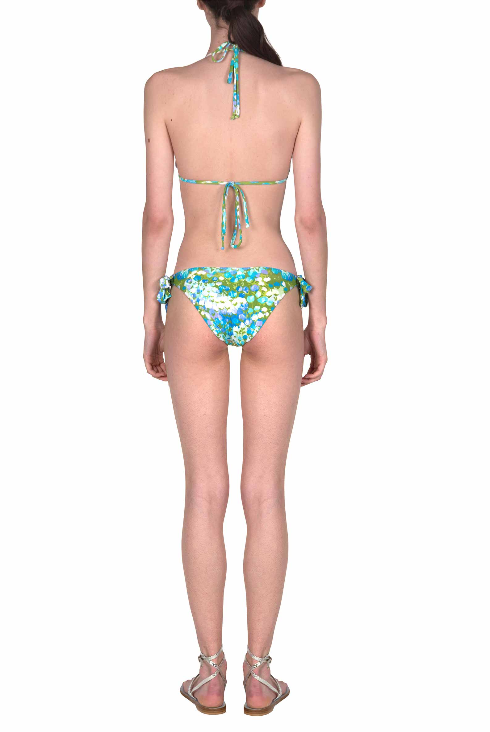 Bikini triangolo e slip blu Monet